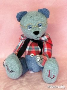 teddy made from jeans, shirt and sweater
