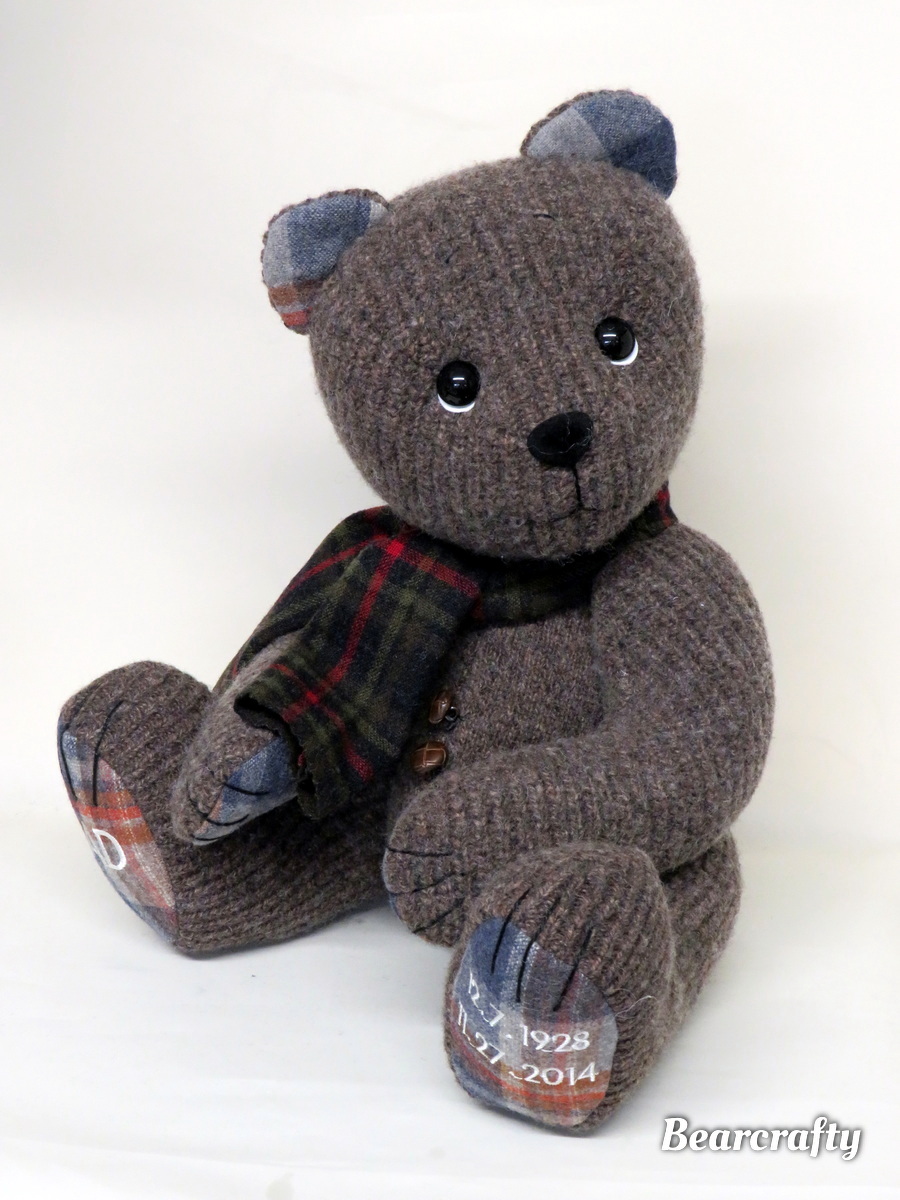 Custom Keepsake Bear, Memory Bear from Clothing