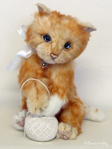 Ginger handmade kitten